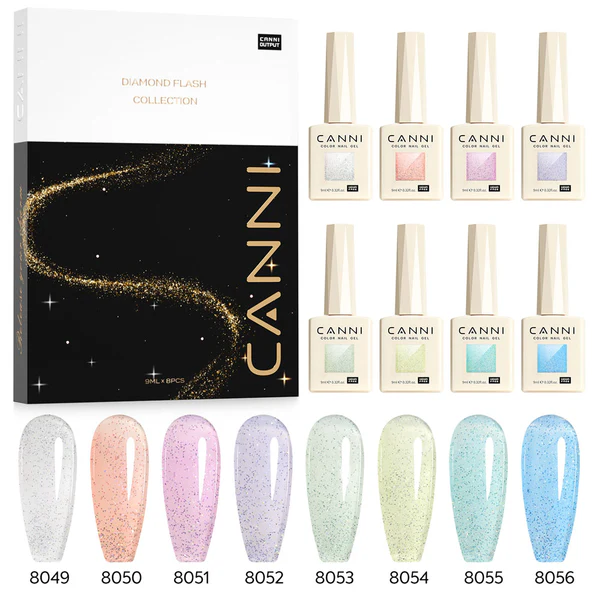 CANNI HEMA FREE  szett 8x9ml - Fairy Glitter Collection