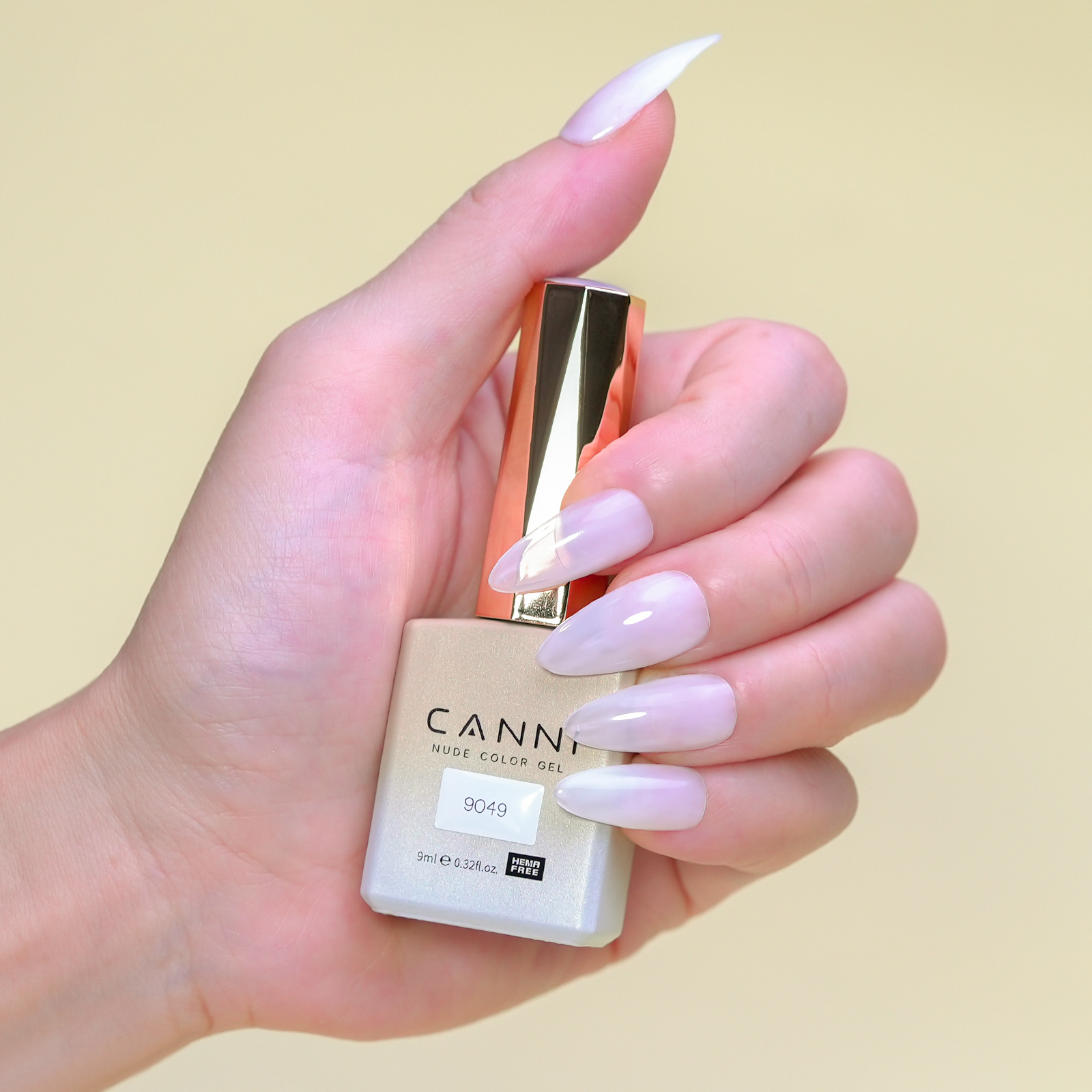 CANNI HEMA FREE UV/LED gél lakk 9ml No.9049 - Milky White