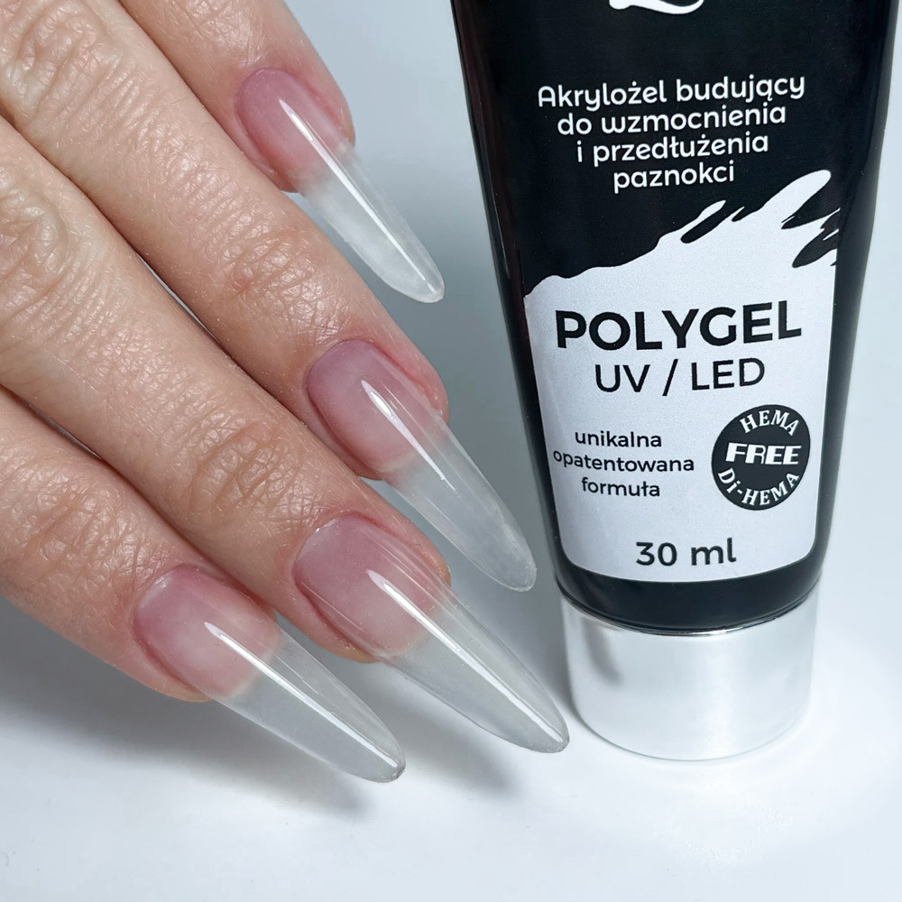 MollyLac Hema és Di-Hema FREE UV/LED Poly gél - 30 ml - No.01 Clear 