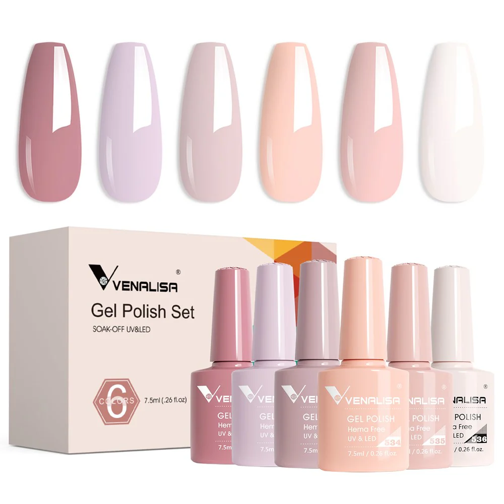 Venalisa 6 db-os UV/LED Gél lakk szett - Blushing Petal - Hema Free - 2224