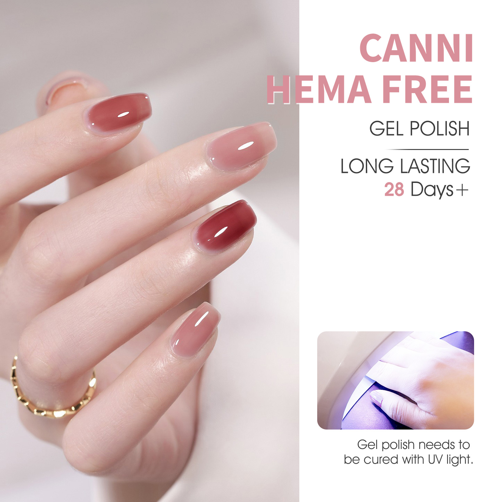 CANNI HEMA FREE UV/LED gél lakk szett 6x9ml - 2323