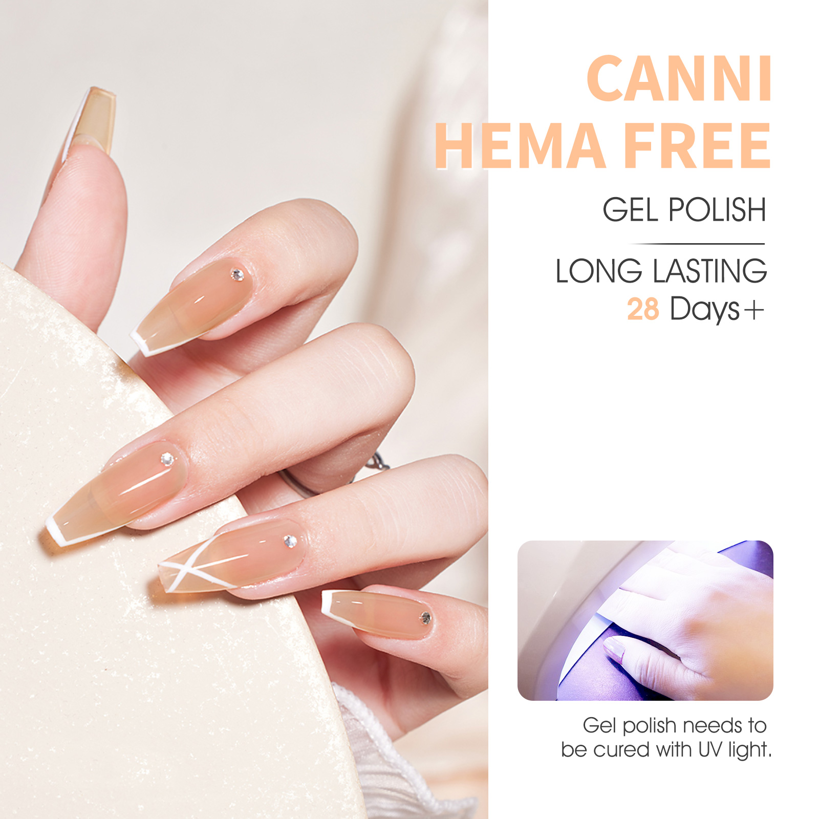 CANNI HEMA FREE UV/LED gél lakk szett 6x9ml - 2324