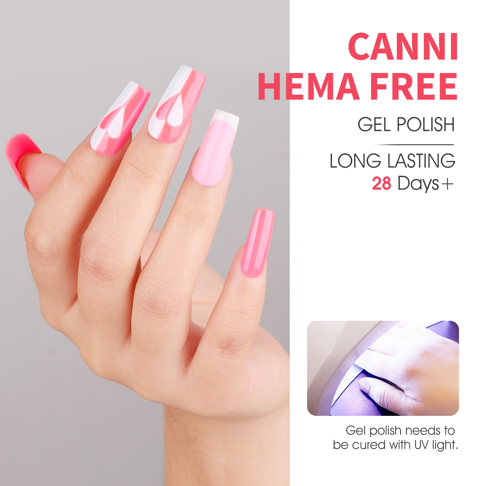 CANNI HEMA FREE UV/LED gél lakk szett 6x9ml - 2325