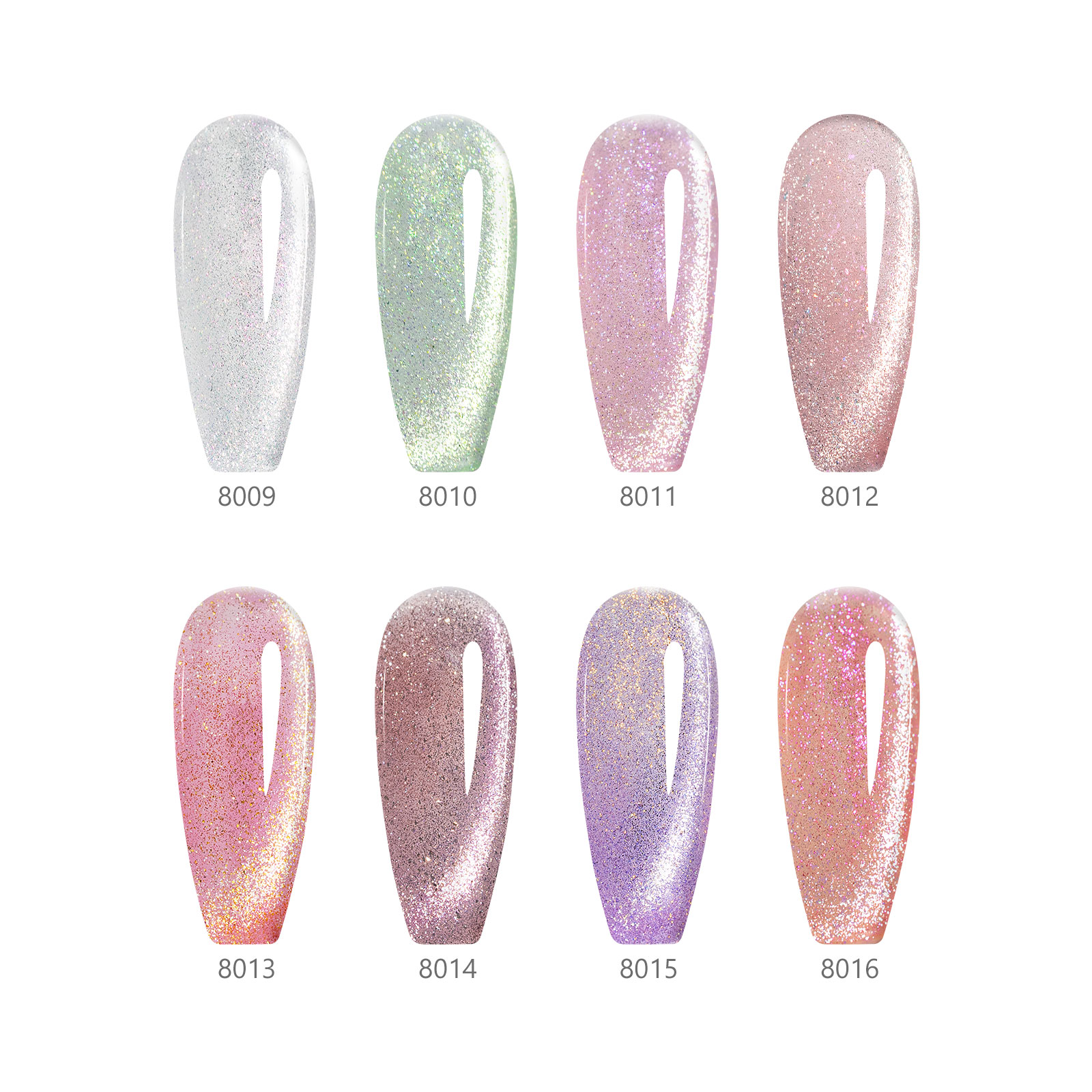 CANNI HEMA FREE  szett 8x9ml - Pink Planet Cat Eye Collection