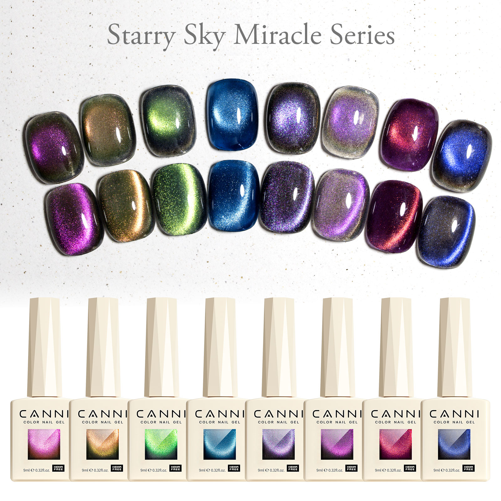 CANNI HEMA FREE  szett 8x9ml - Starry Sky Miracle Collection