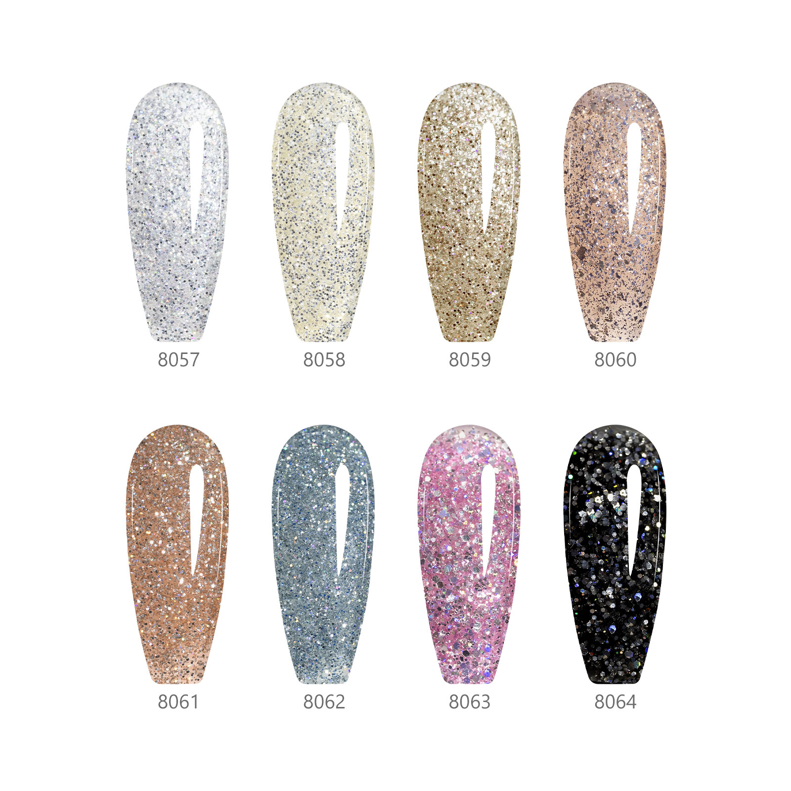 CANNI HEMA FREE  szett 8x9ml - Diamond Glitter Collection