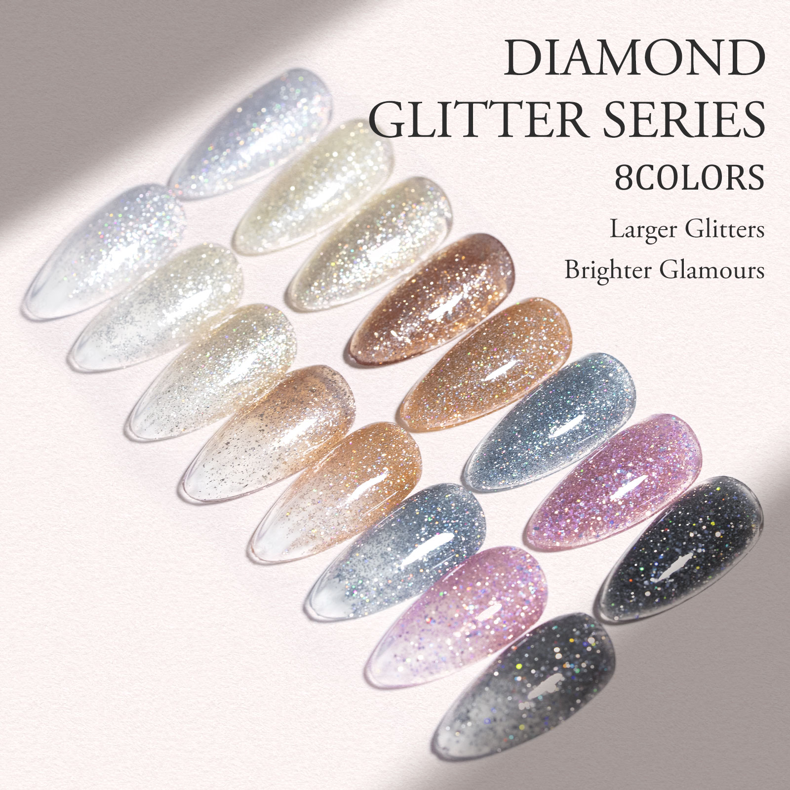 CANNI HEMA FREE  szett 8x9ml - Diamond Glitter Collection