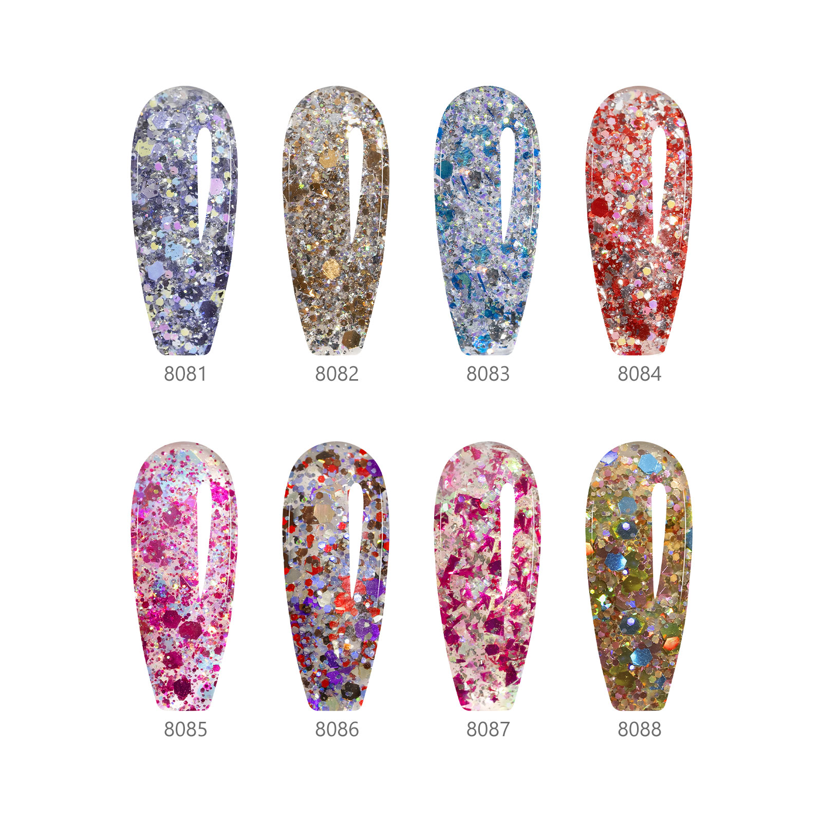 CANNI HEMA FREE  szett 8x9ml - Glitz Flash Collection