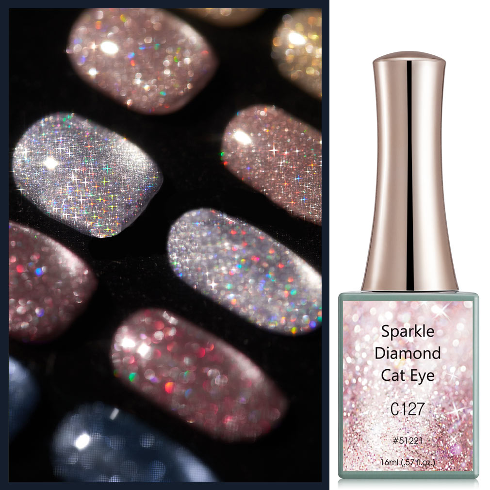 CANNI Sparkle Diamond Cat Eye UV/LED gél lakk 16 ml No.C128