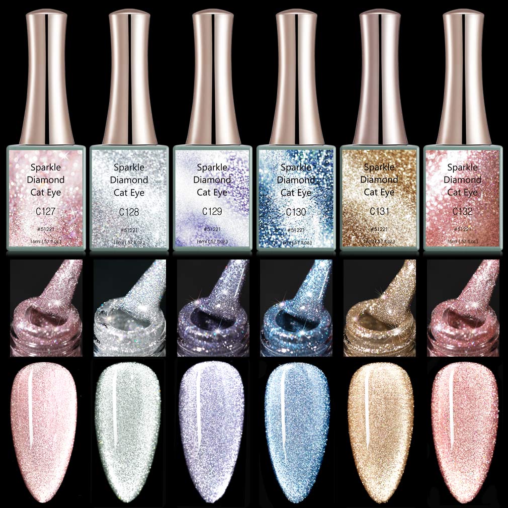 CANNI Sparkle Diamond Cat Eye UV/LED gél lakk 16 ml No.C128